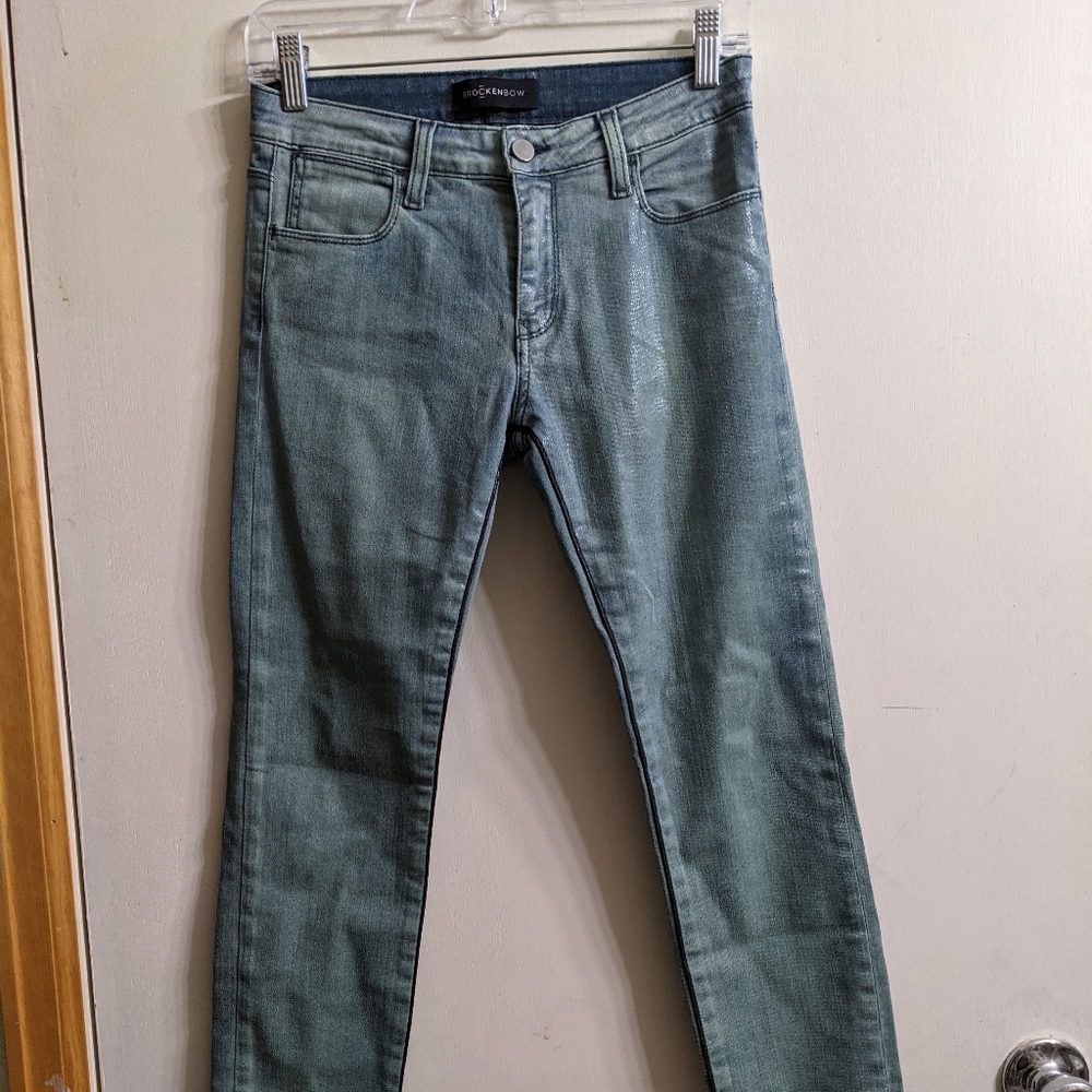 Brockenbow green stretch jeans